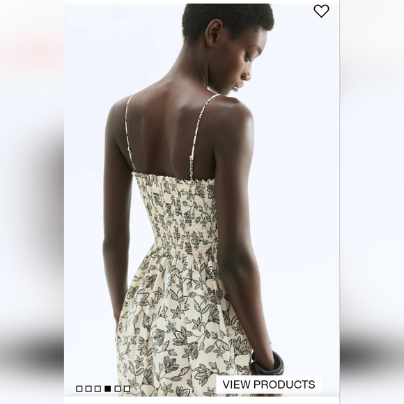 NWT H&M Smocked-Bodice Dress - Picture 2 of 7